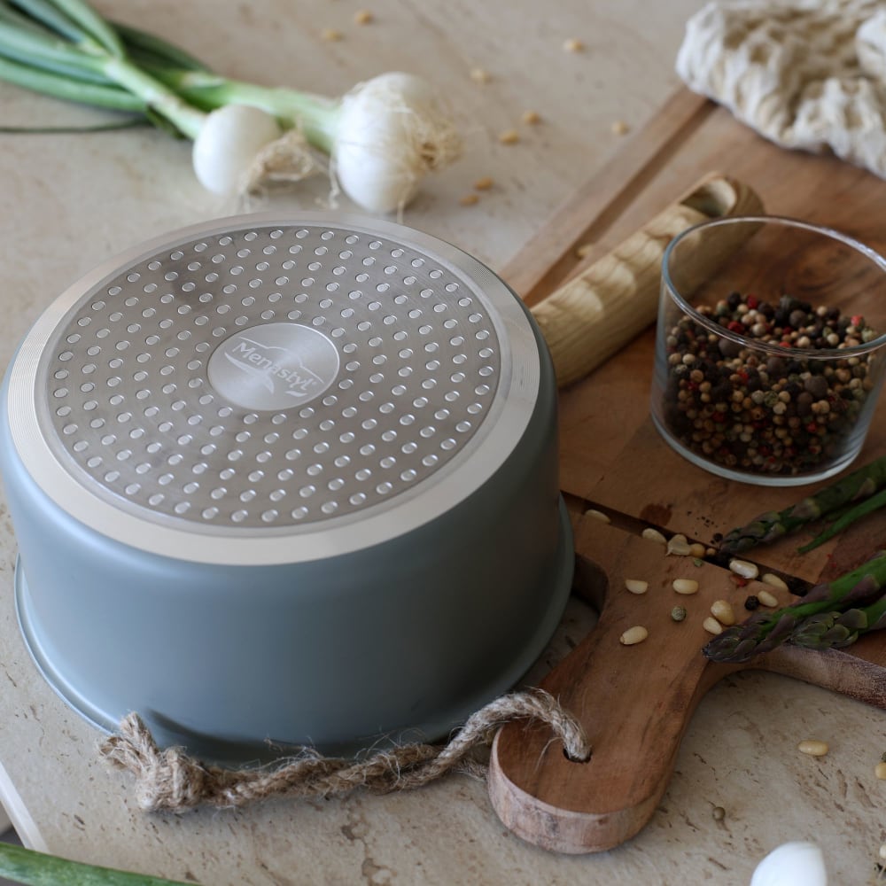 Lot de 3 casseroles en acier inoxydable - tous feux