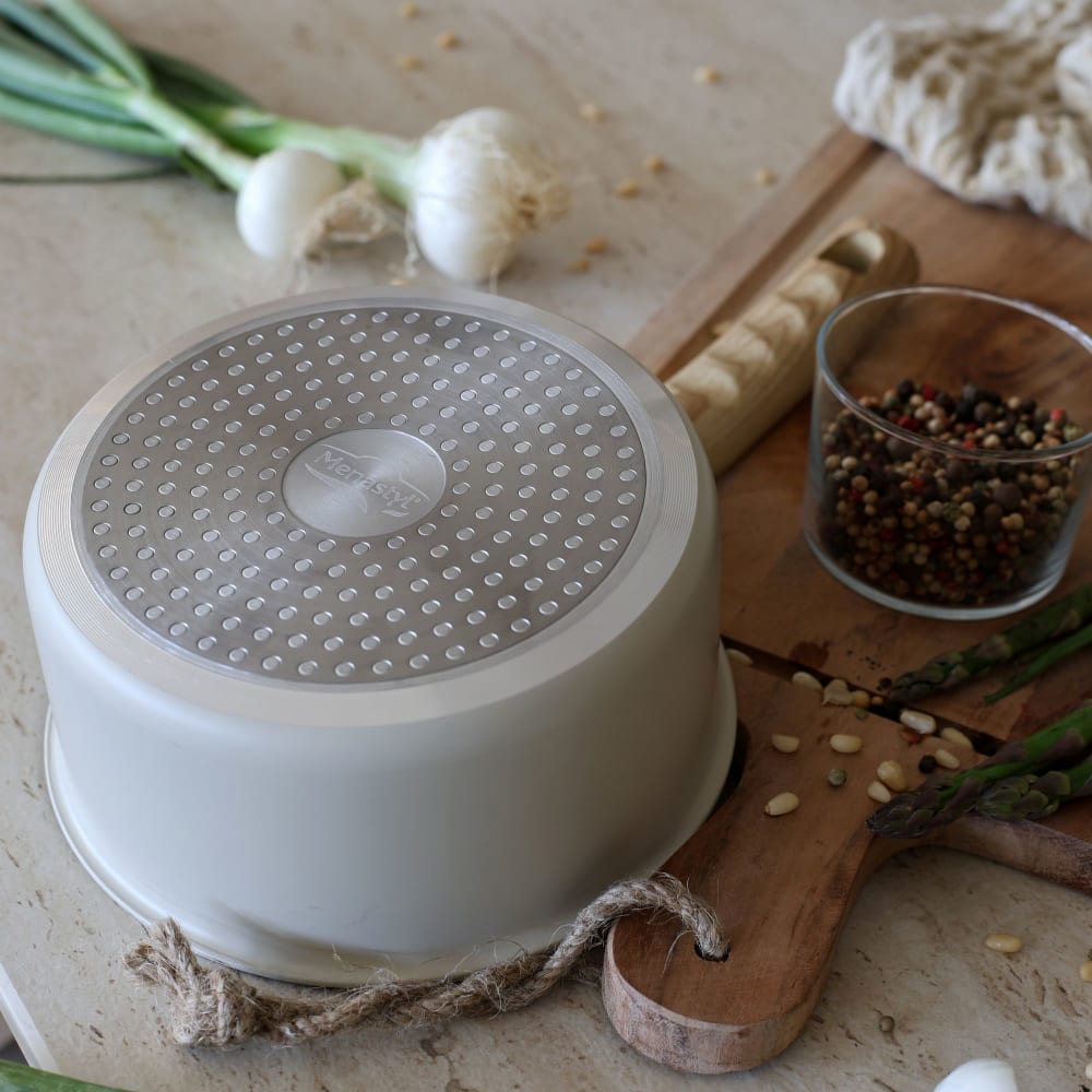 Lot de 3 casseroles en acier inoxydable - tous feux