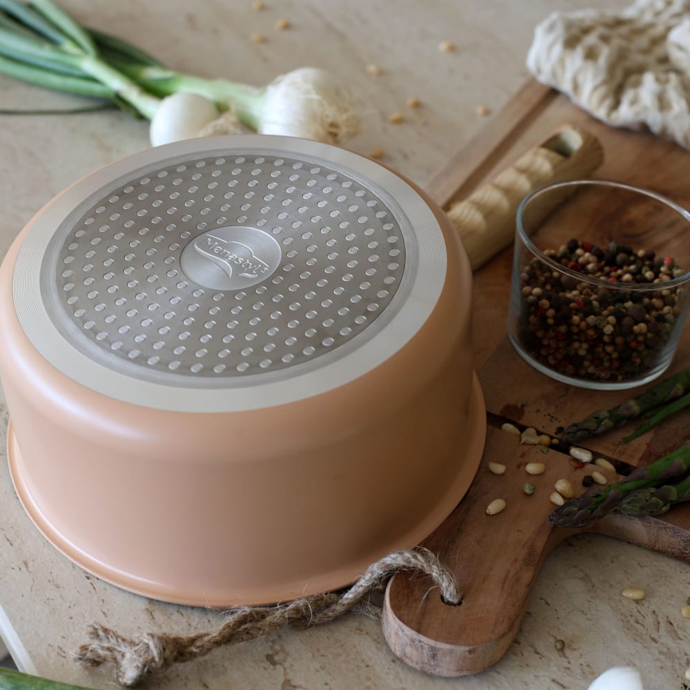 Lot de 3 casseroles en acier inoxydable - tous feux