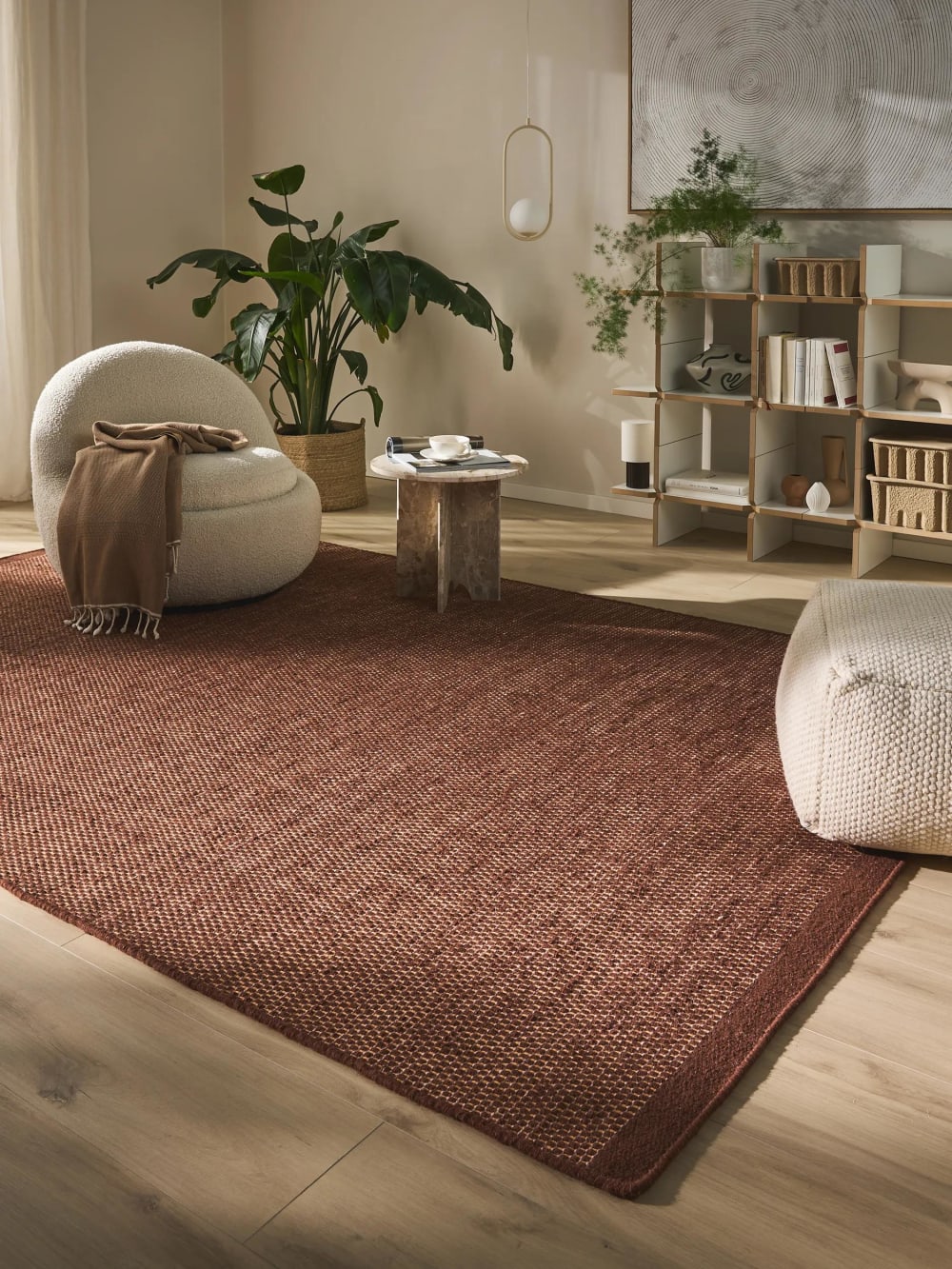 Tapis de laine marron 120x170 — vue 3