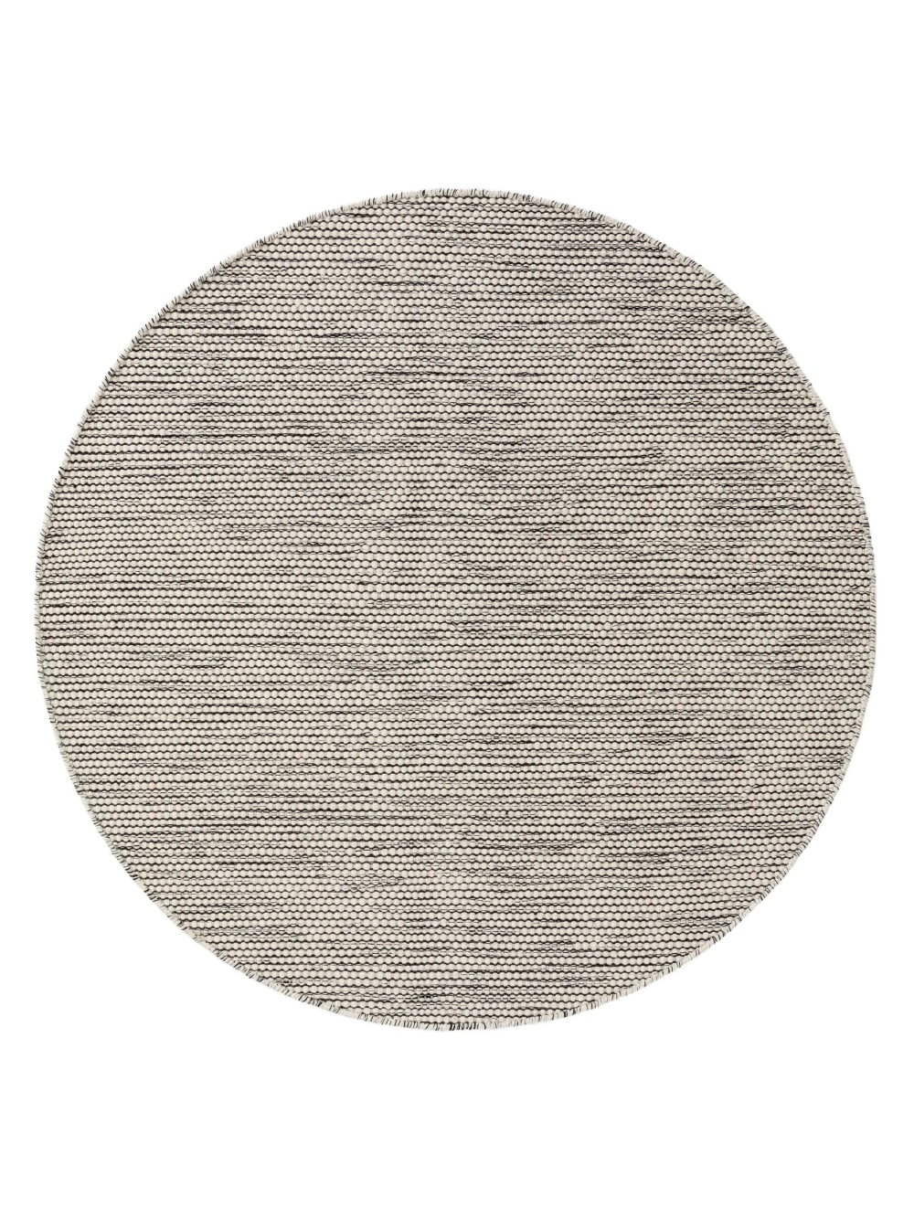 Alfombra de lana beige/negro ø 150 redondo
