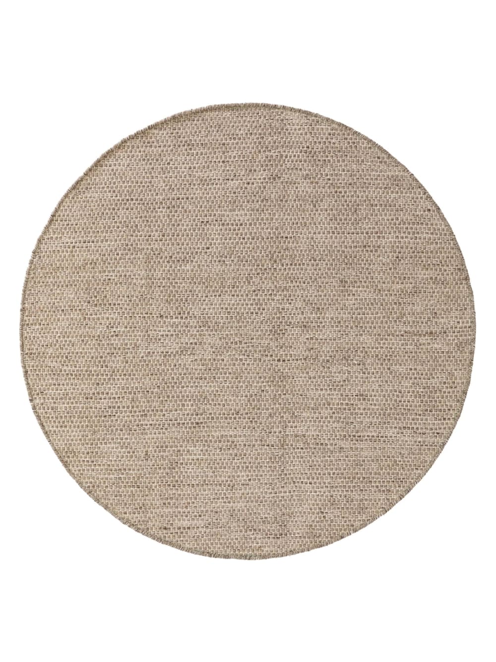 Benuta Wollteppich taupe D 150 rund style landhaus - Wolle