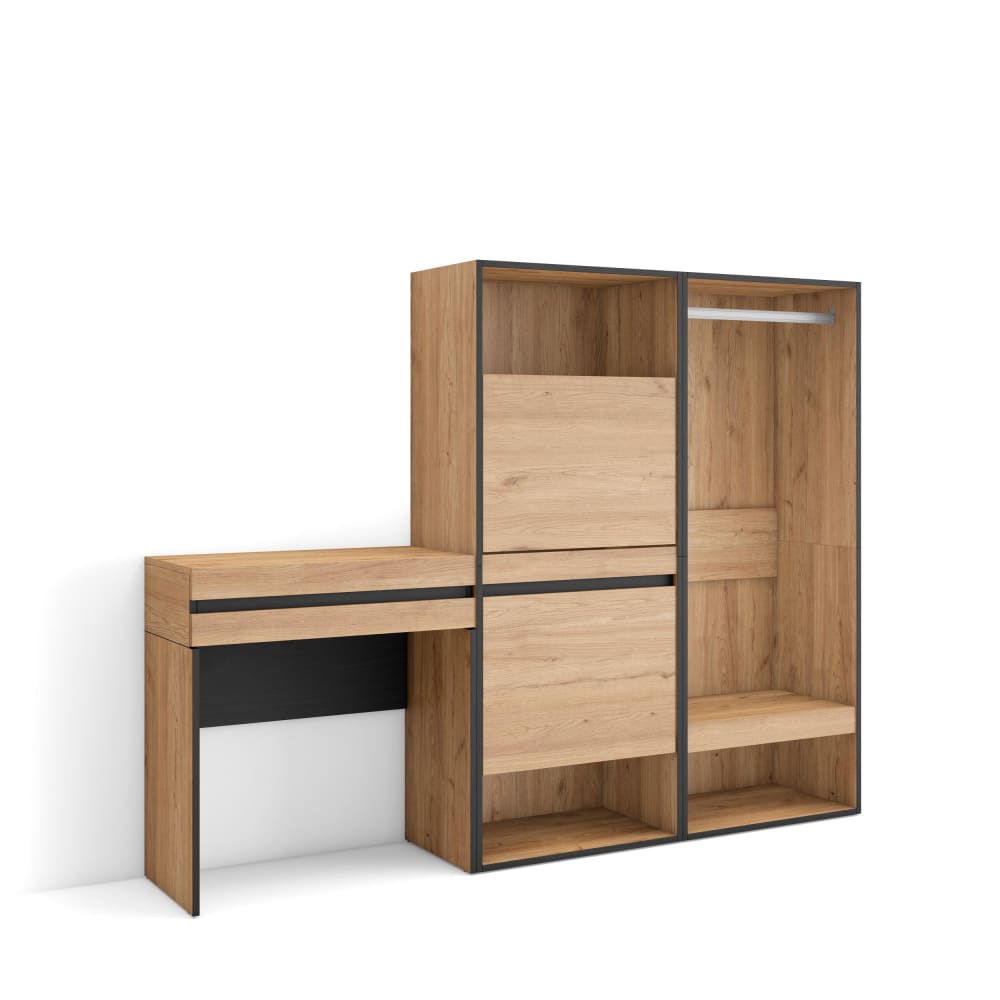 Flurtisch Holzeffekt 190x35x145cm Eiche - Maisons Du Monde
