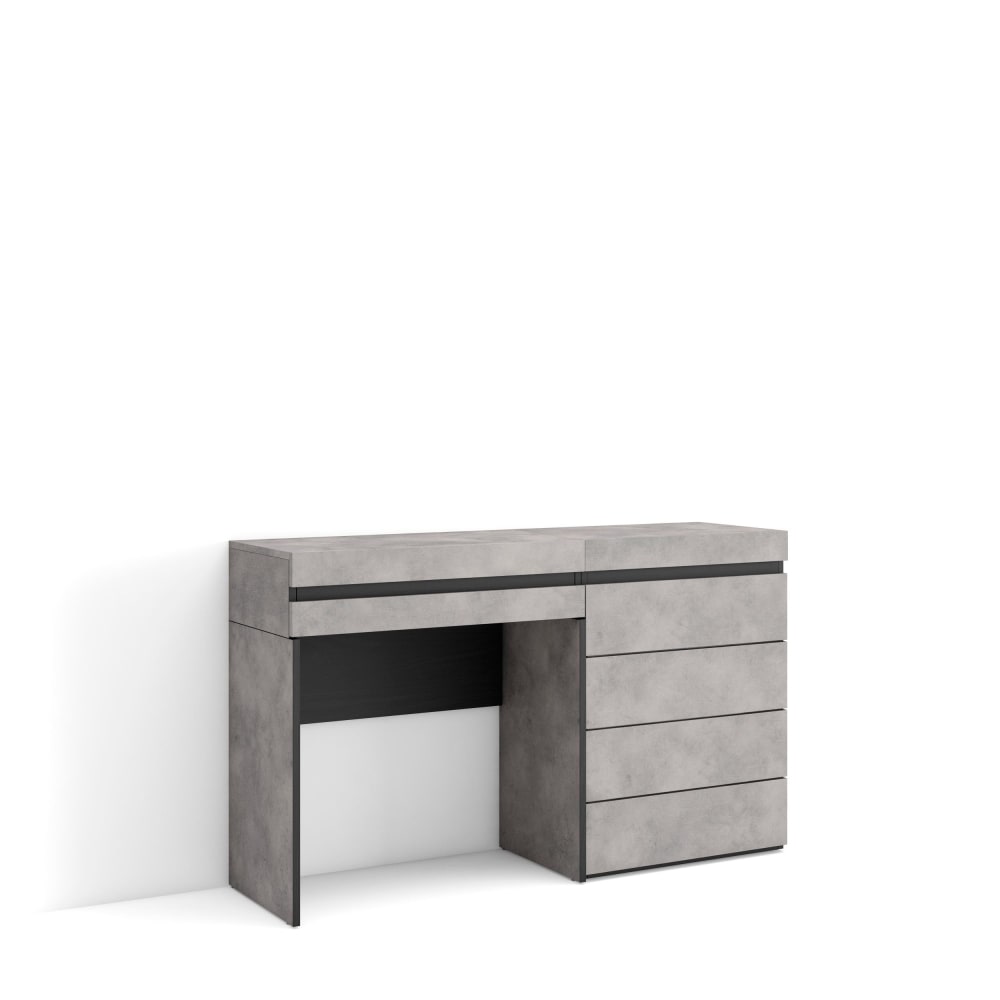 Schminktisch Holzeffekt 127x35x75cm Zement - Maisons Du Monde