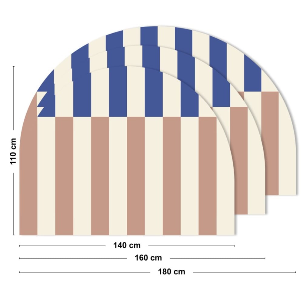 Tête de lit - intissé 225g/m² - pré-encollé - bleu - 110x180cm