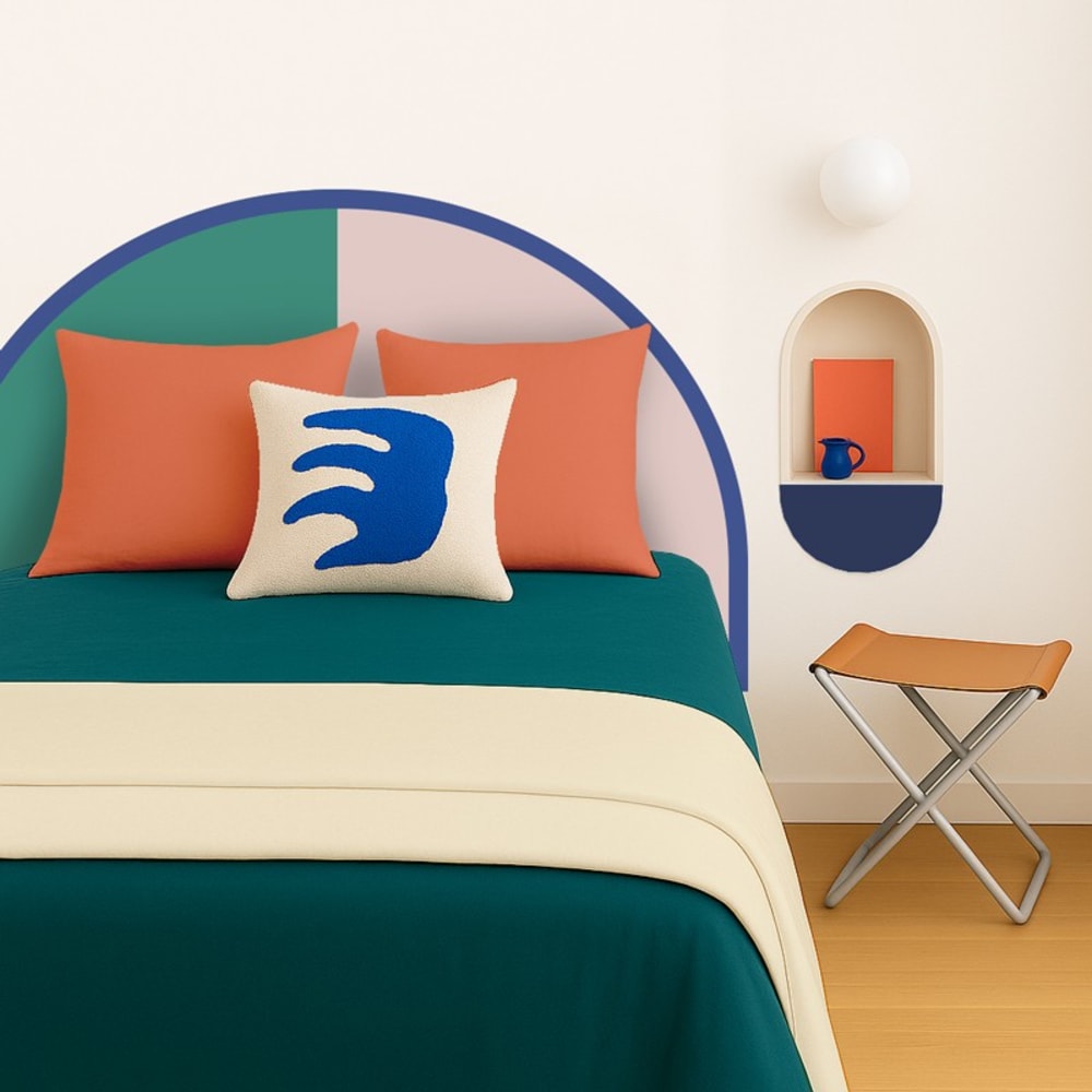 Tête de lit - intissé 225g/m² - pré-encollé - Rose - 110x140cm