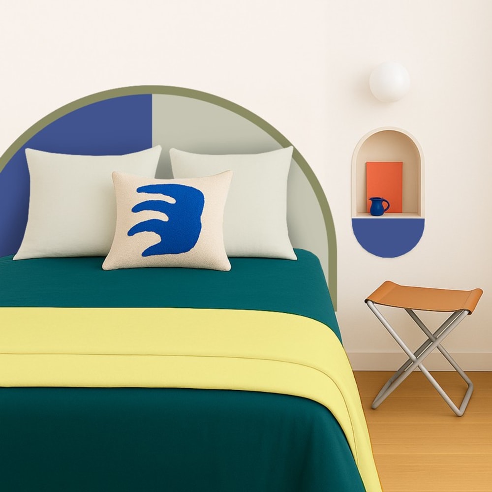 Tête de lit - intissé 225g/m² - pré-encollé - Bleu - 110x160cm