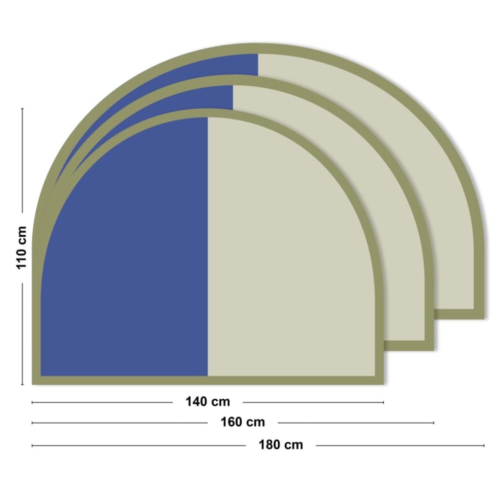 Tête de lit - intissé 225g/m² - pré-encollé - bleu - 110x180cm