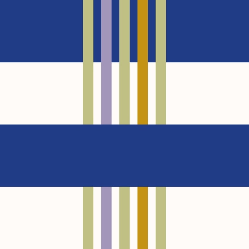 Papier peint raccordable - bleu - intissé - 4 lés : 192x270cm — vue 4