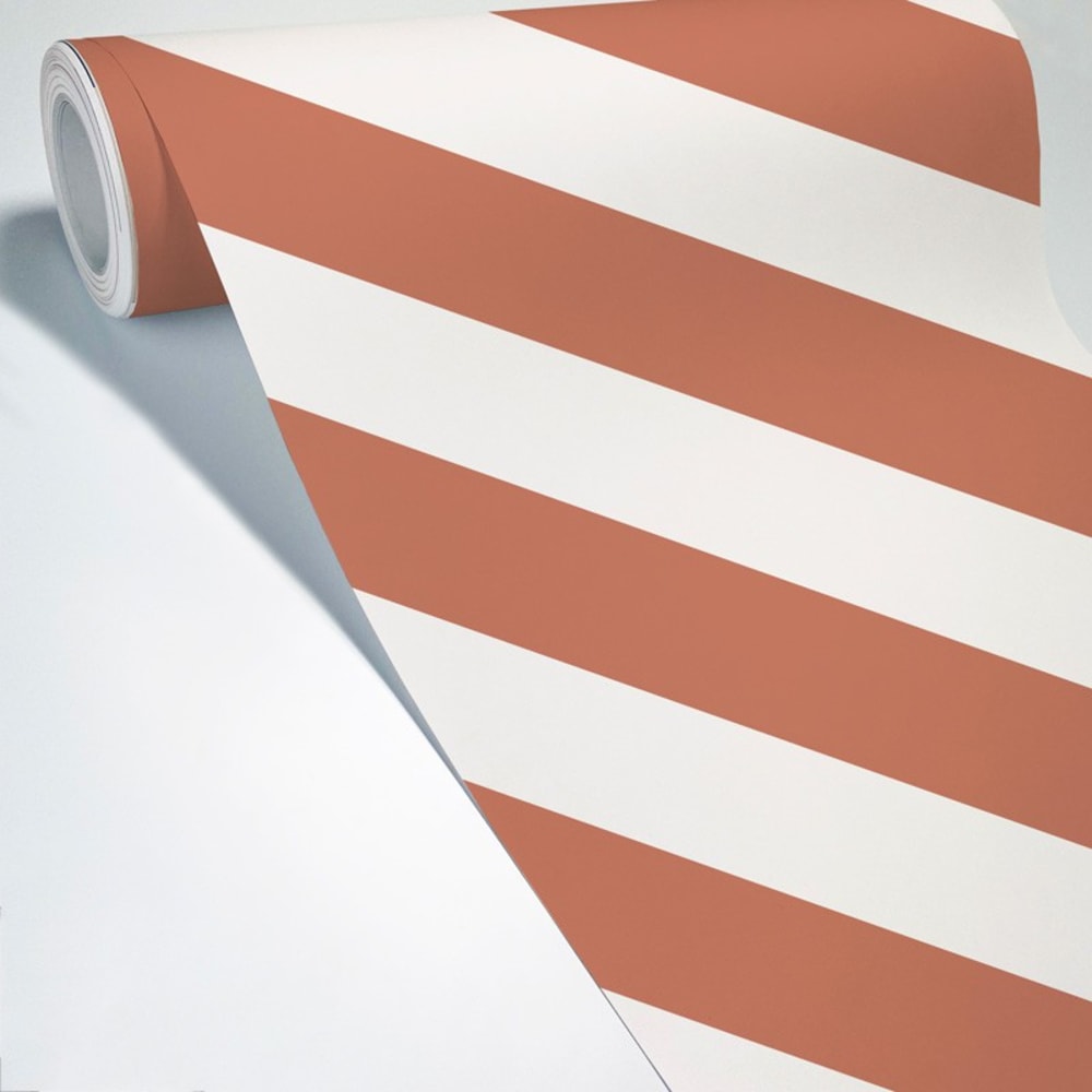 Papier peint raccordable - rouge - intissé - 4 lés : 192x270cm — vue 3