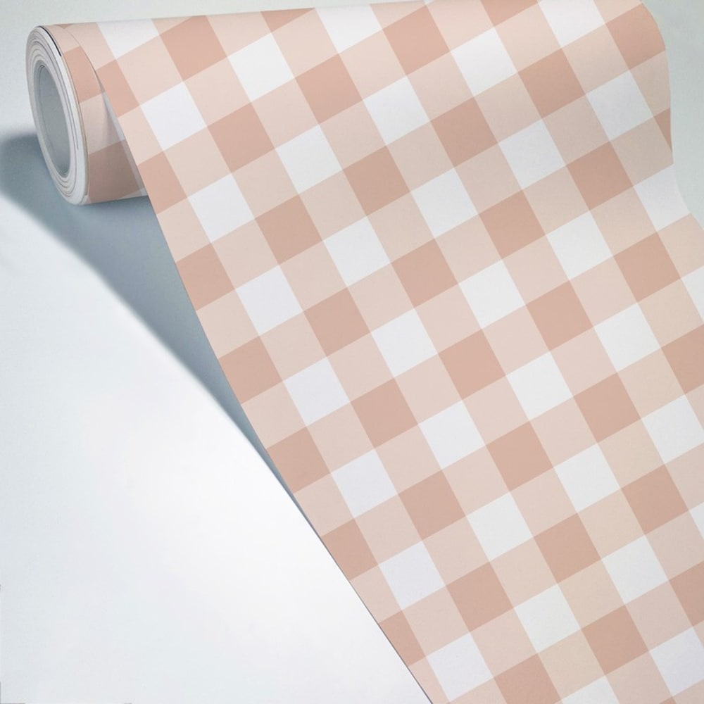 Papier peint raccordable - rose - intissé - 4 lés : 192x270cm — vue 3