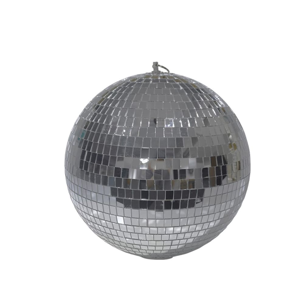Boule à facettes disco verre argent 20x20 cm
