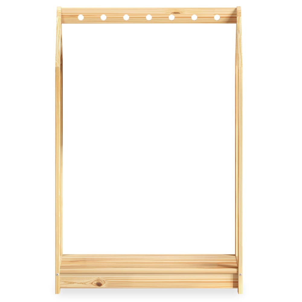 IDIMEX Kinder Kleiderständer mit Ablagefläche aus Massivholz, natur style modern Braun Kinder