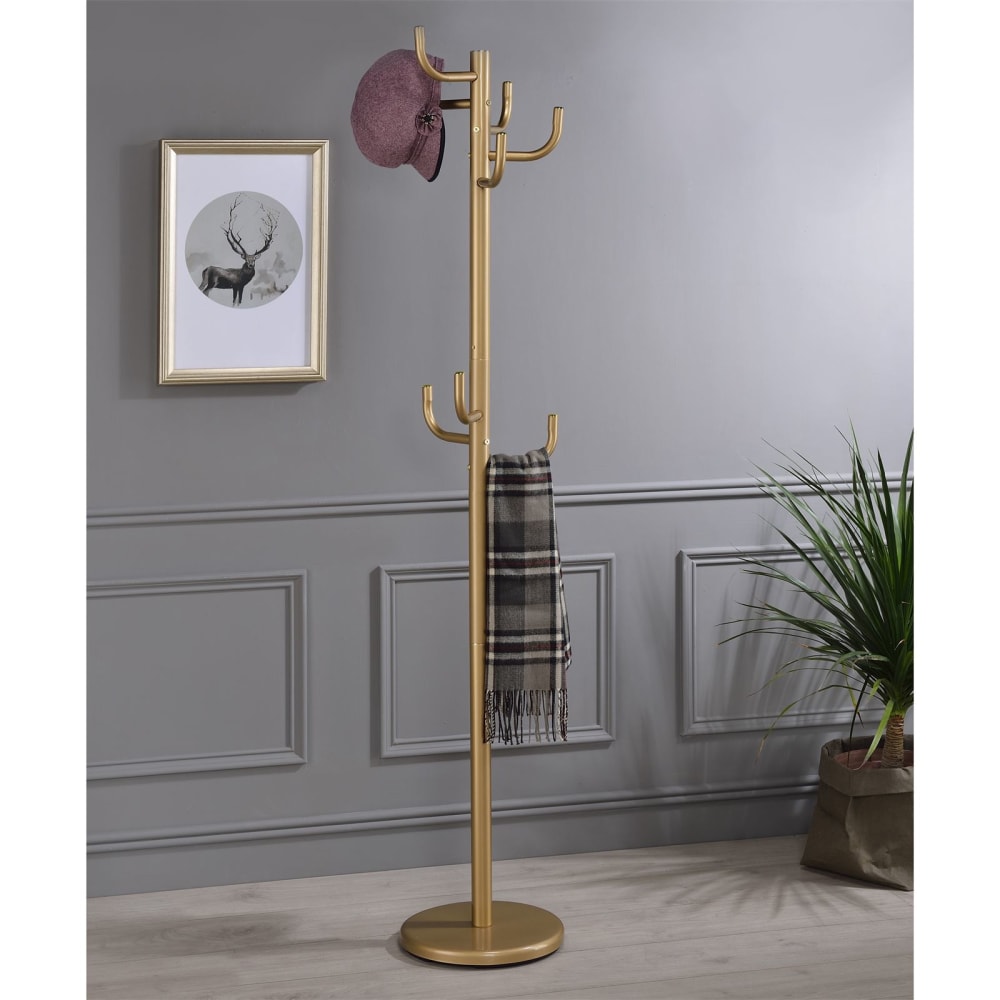Kleiderständer mit 8 Haken aus Metall, gold - Maisons Du Monde