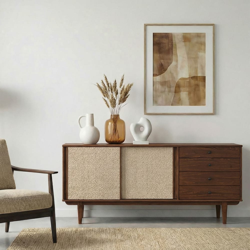 Sideboard mit Rattan Geflecht, Kastanie - Maisons Du Monde