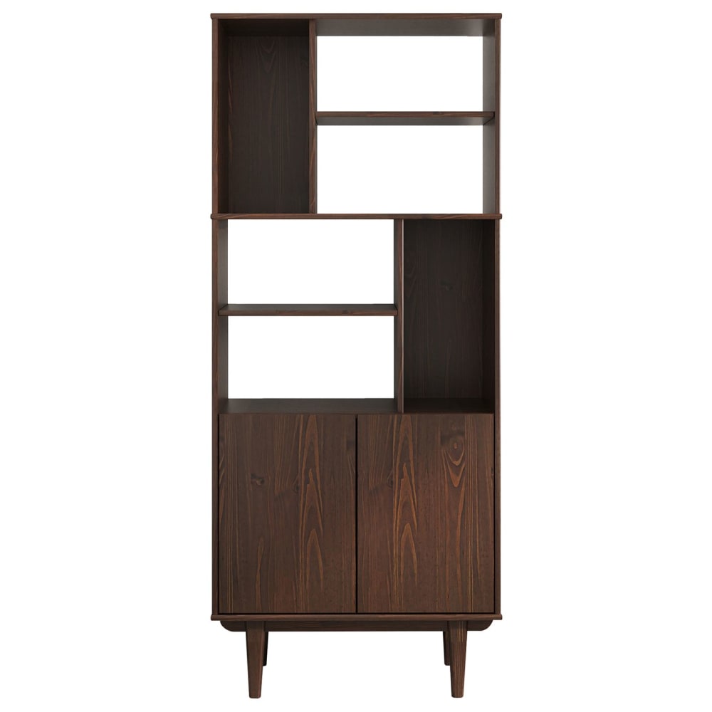 IDIMEX Wohnzimmerschrank mit offenen Fächern, nussbaum style modern Braun Holz