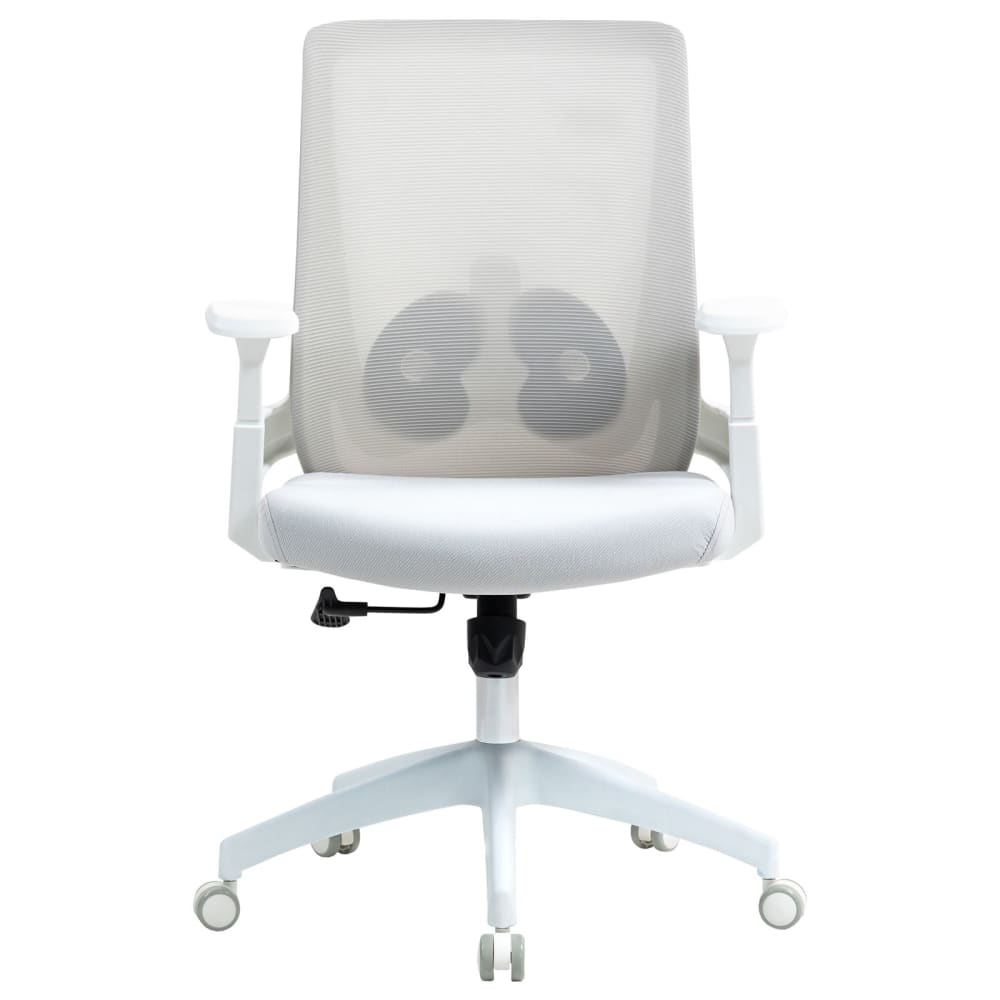 IDIMEX Bürodrehstuhl höhenverstellbar mit Lendenstütze, weiß style modern - Pes - Polyester
