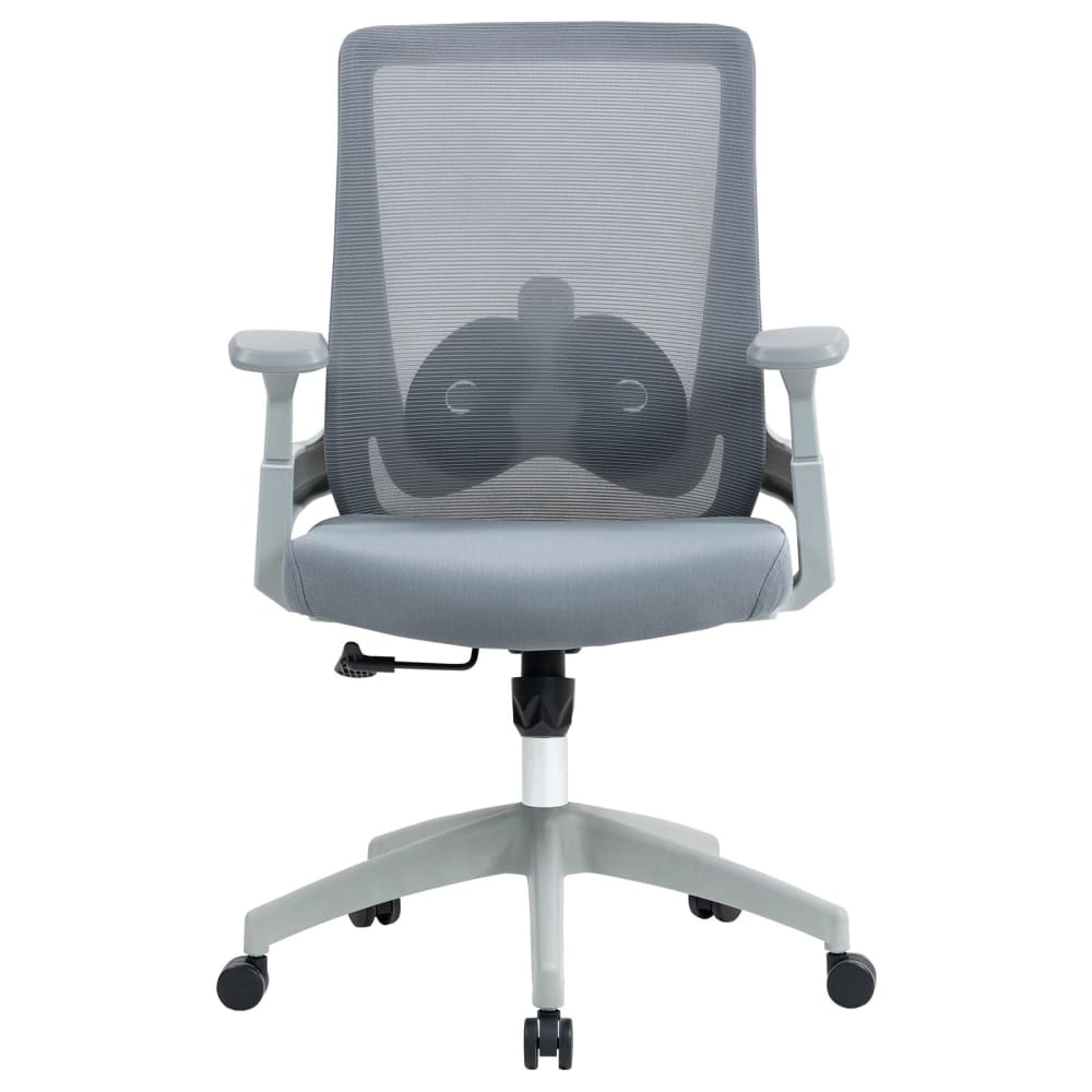 IDIMEX Bürodrehstuhl höhenverstellbar mit Lendenstütze, grau style modern - Pes - Polyester