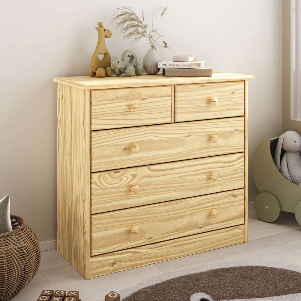 Kommode Sideboard Schubladenkommode aus Kiefer in natur, natur -