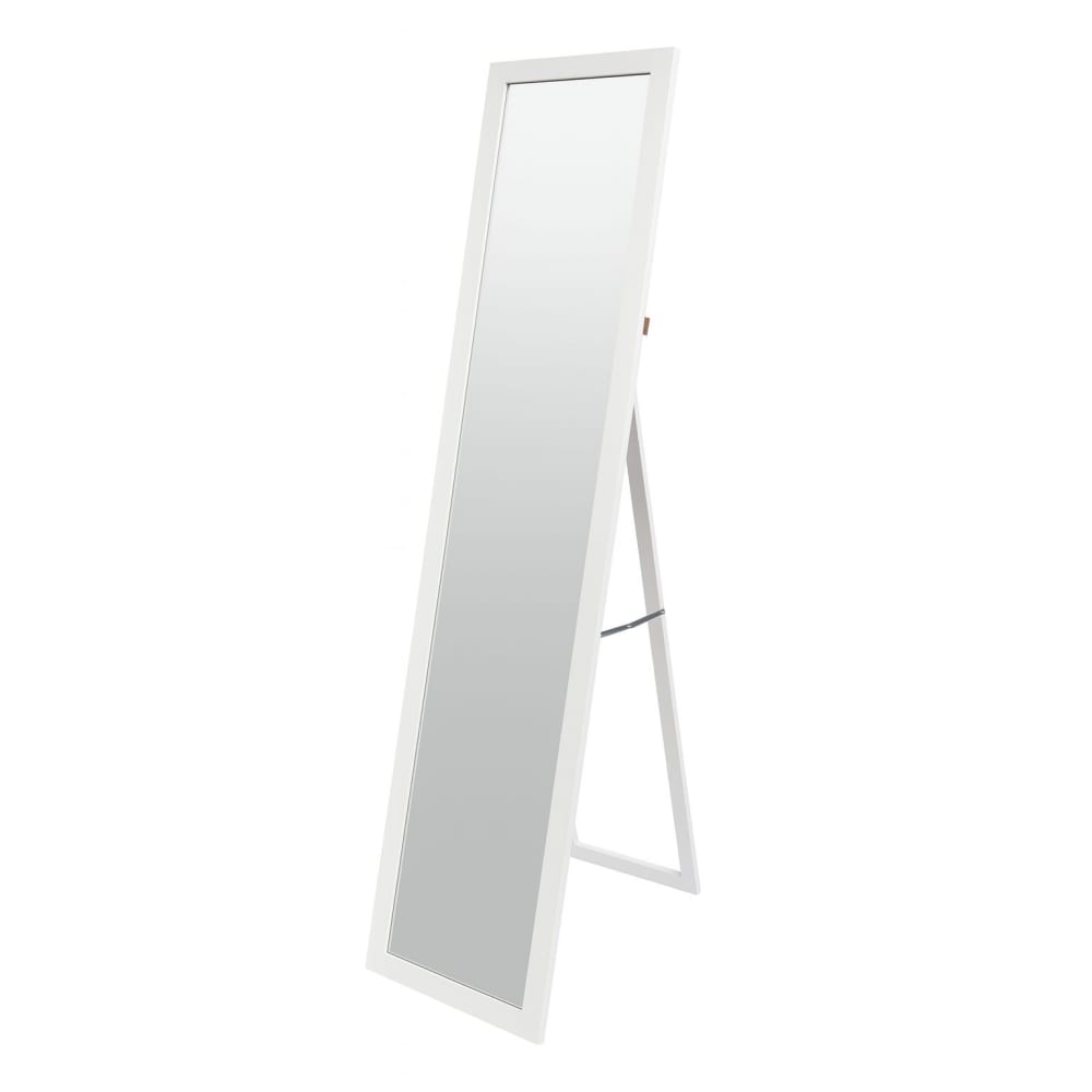 SCENA LIVING Standspiegel aus MDF, 37 x 127 cm, weiß - Pvc - Polyvinlychlorid