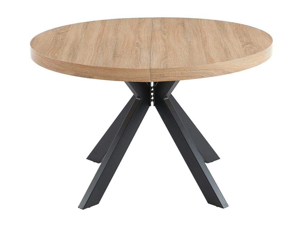 Table extensible effet bois noir