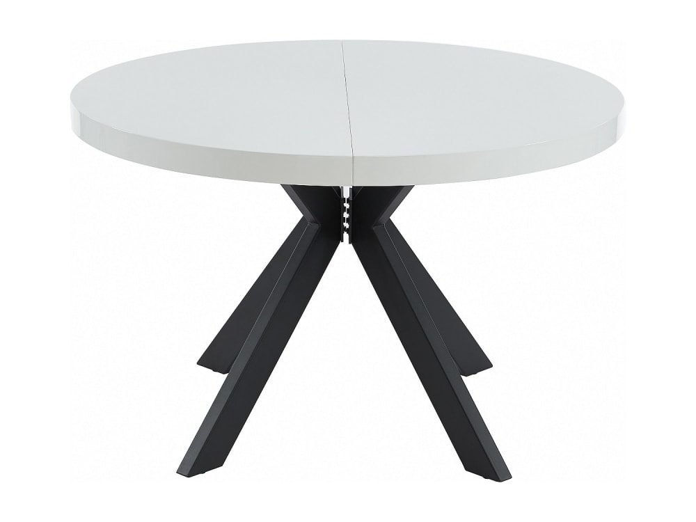 Table extensible effet bois noir, blanc
