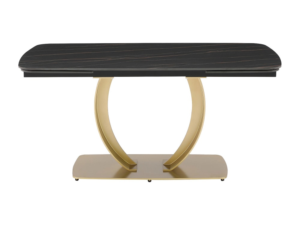 Table extensible céramique noir, doré