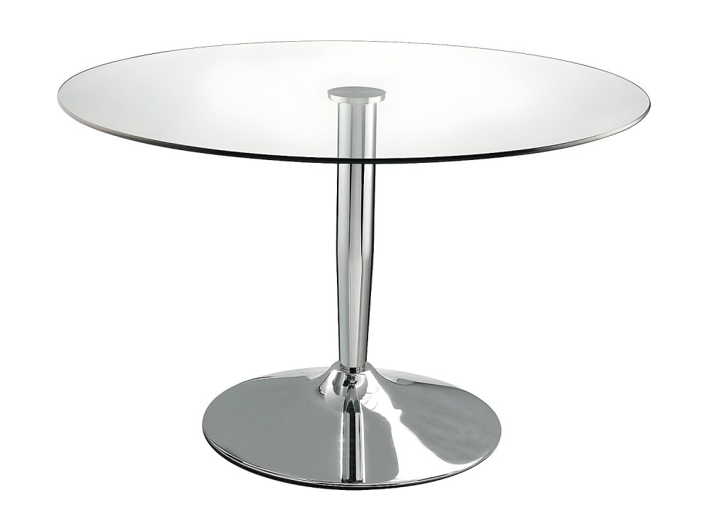 Table à manger verre trempé argenté Table à manger verre trempé argenté