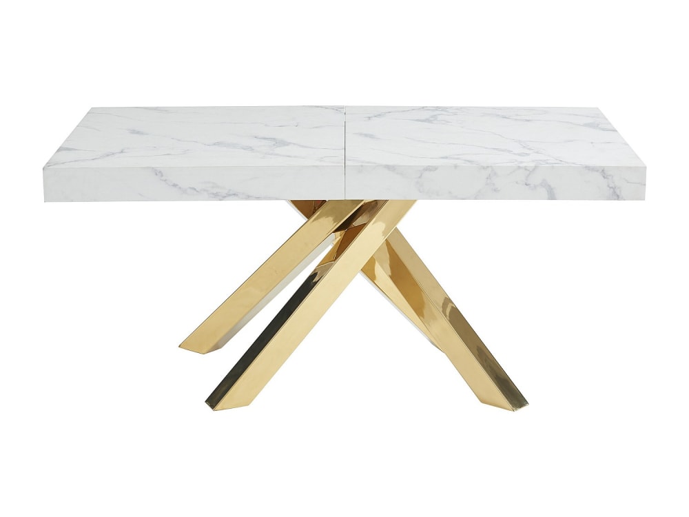Table extensible effet bois blanc