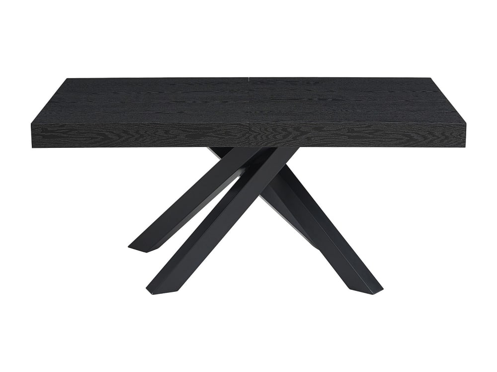 Table extensible effet bois noir