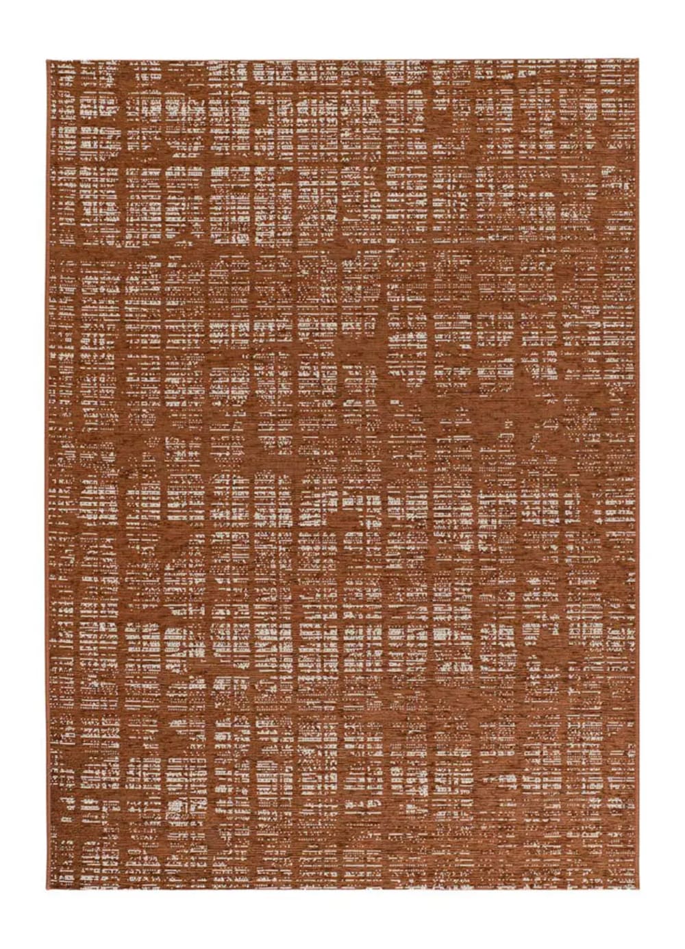 Tapis extérieur abstrait cuivre 130x190 cm