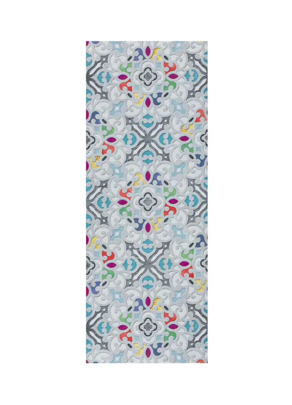 Tapis de cuisine lavable bohème multicolore 52x100 cm