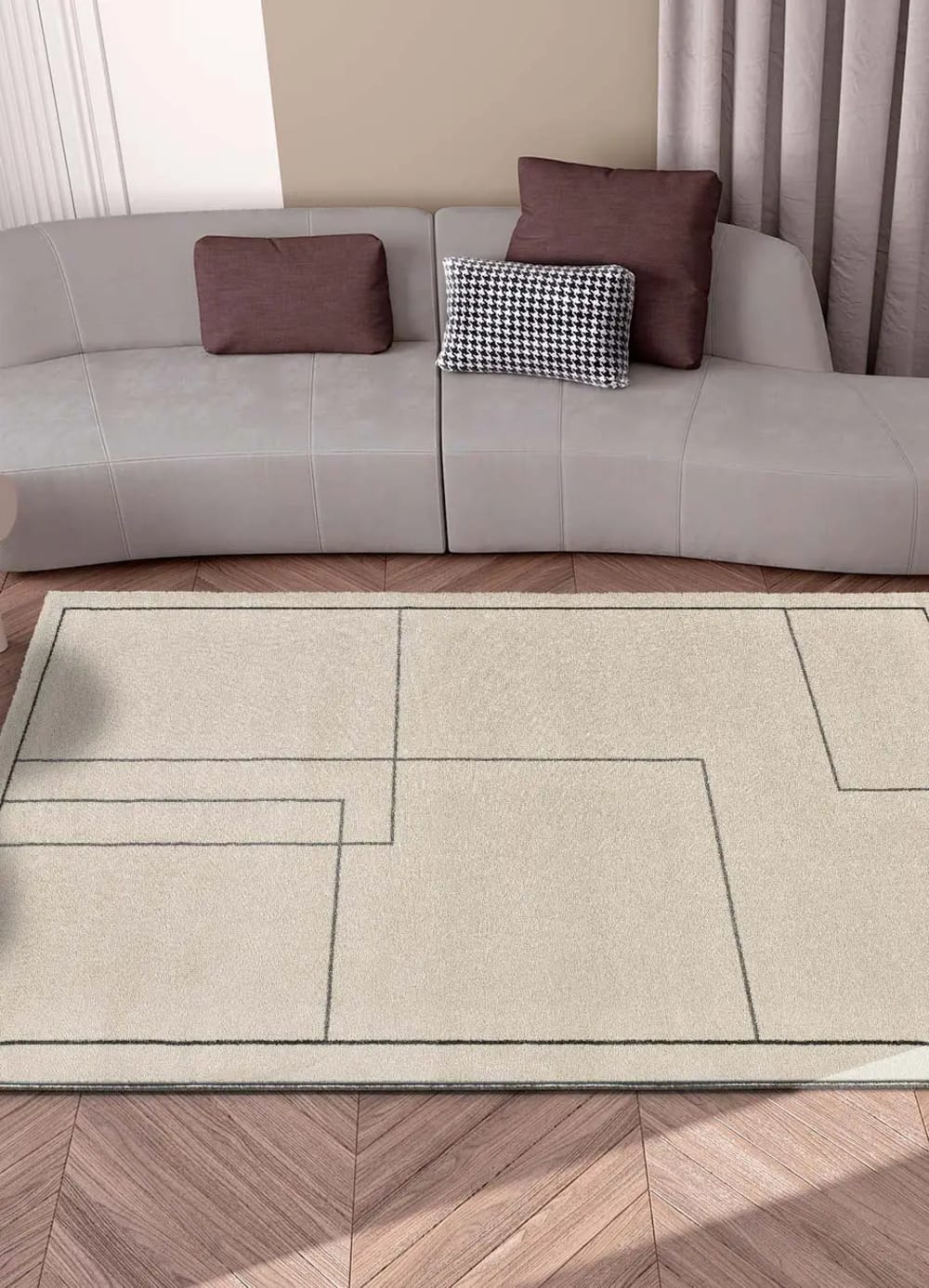 Tapis abstrait multicolore 80x150 cm — vue 3