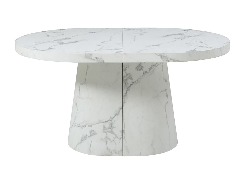 Table extensible effet bois blanc