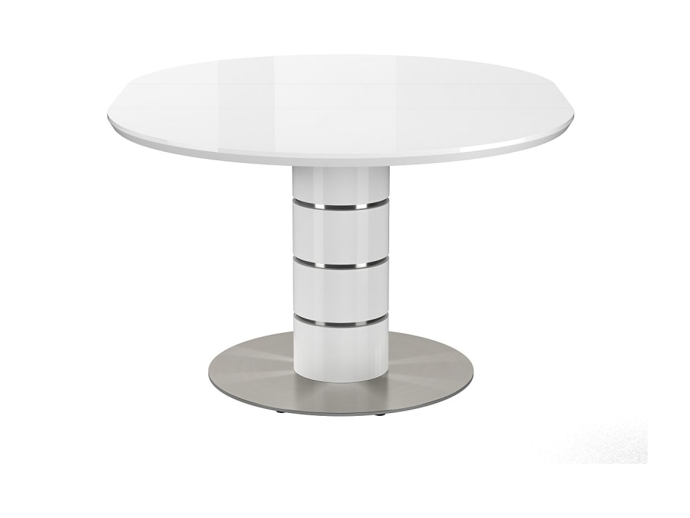 Table extensible effet bois blanc