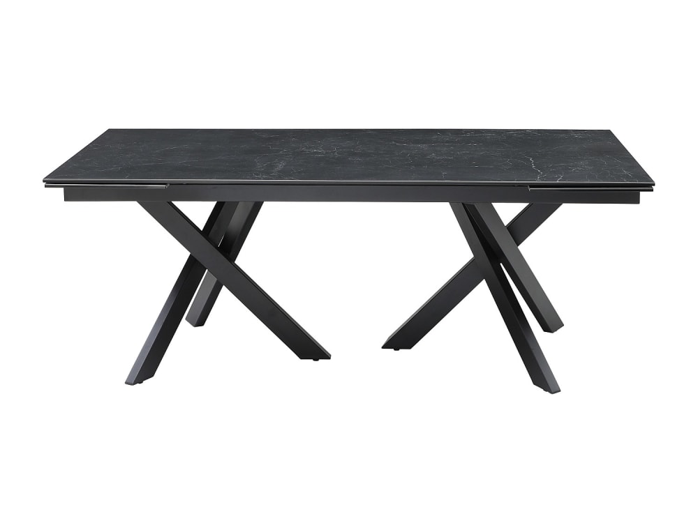 Table extensible verre trempé noir