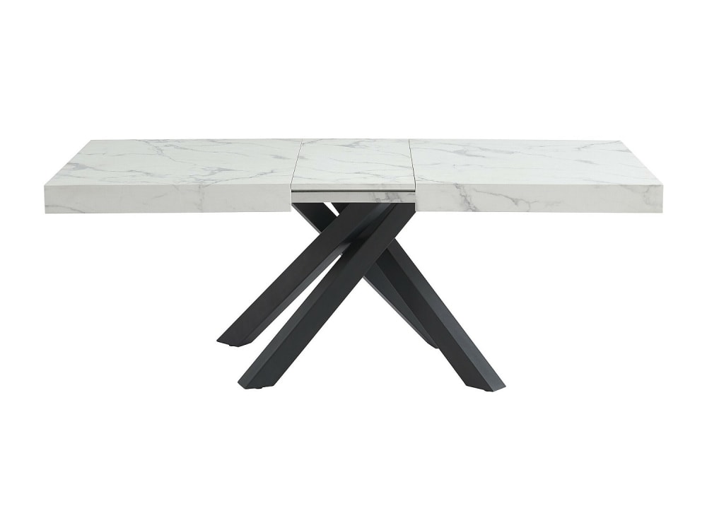 Table extensible effet bois blanc