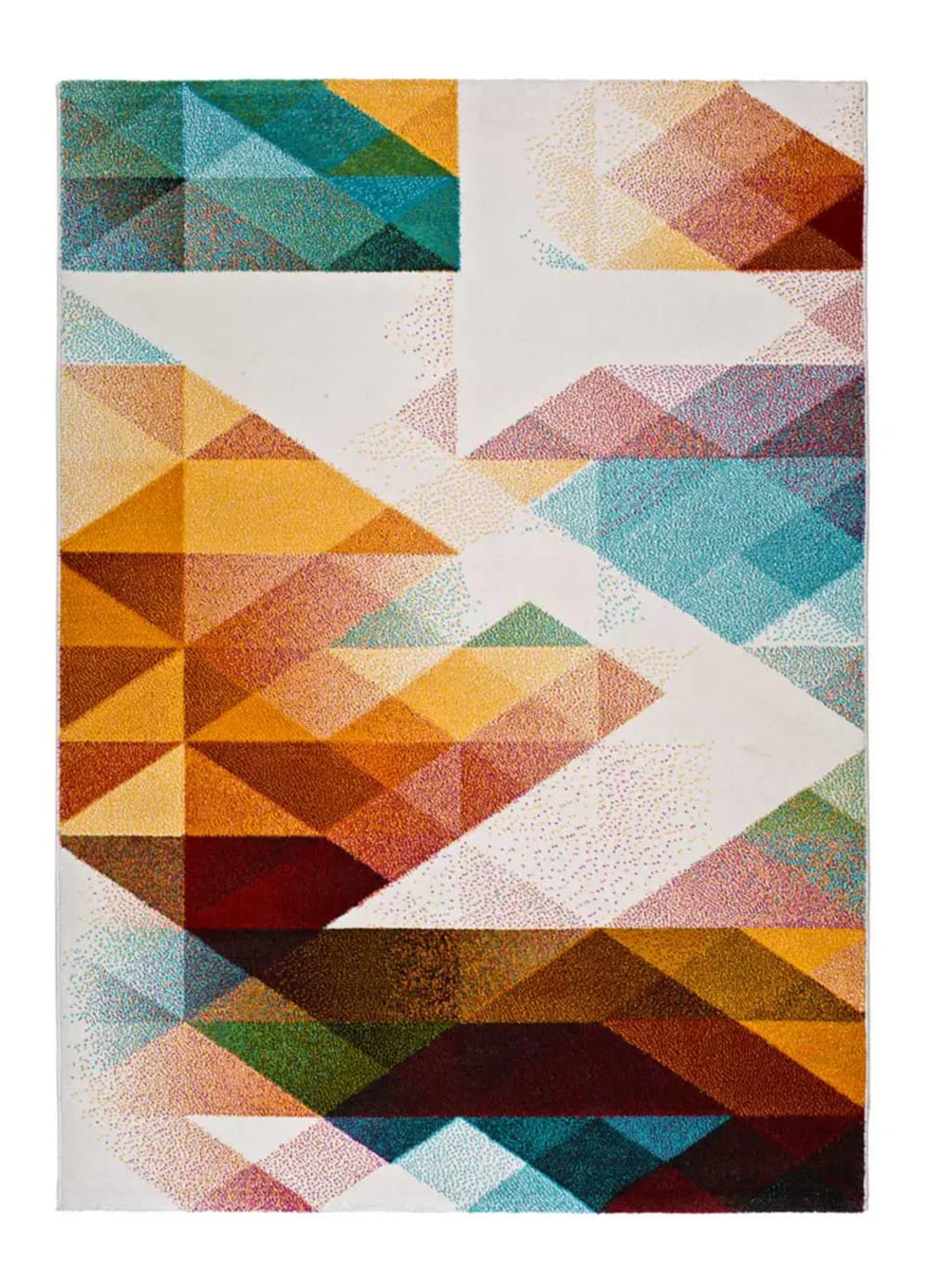 tapis géométrique multicolore - 160x230