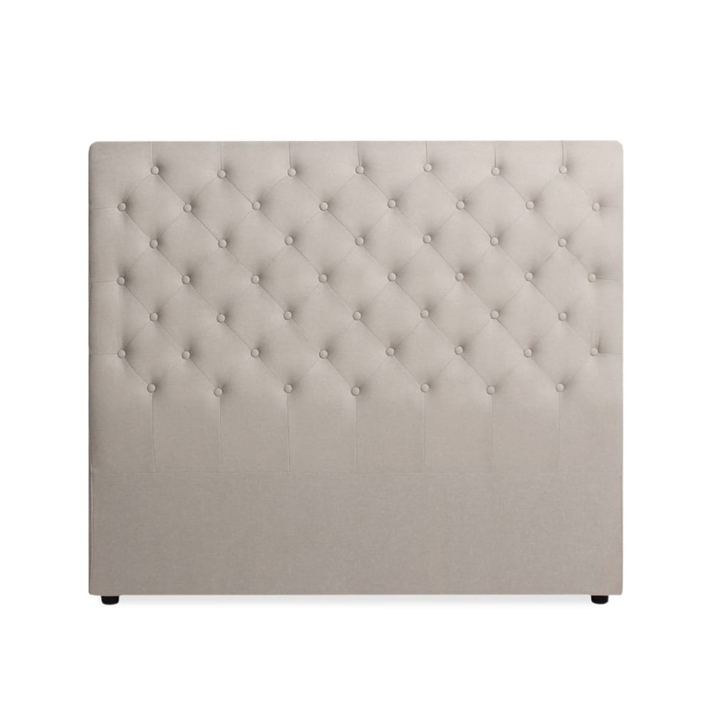 Tête de lit capitonnée en tissu beige 140cm