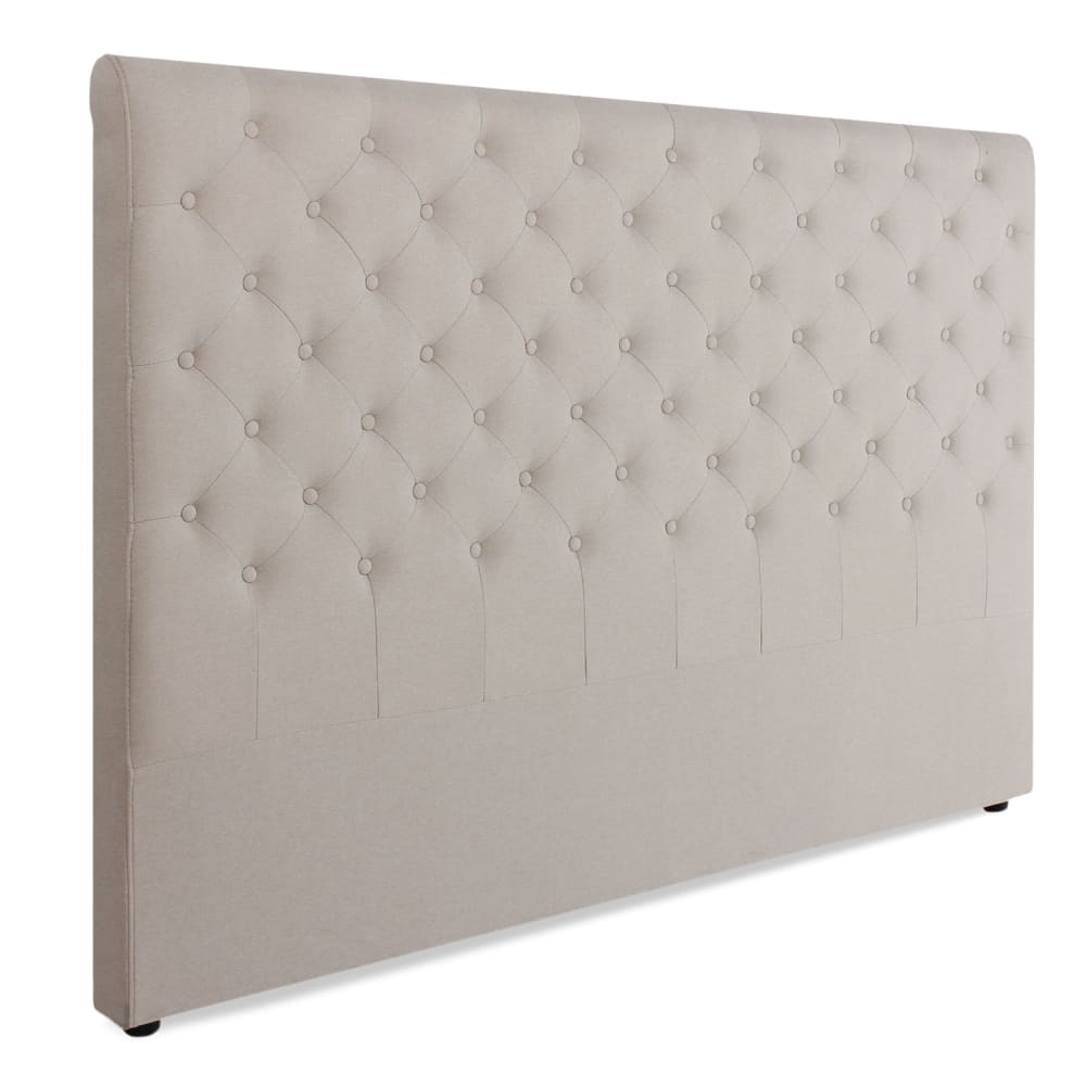 Tête de lit capitonnée en tissu beige 180cm - Maisons du Monde
