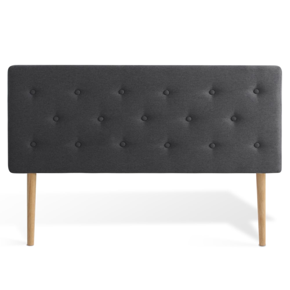 Tête de lit capitonnée en tissu gris foncé 160cm