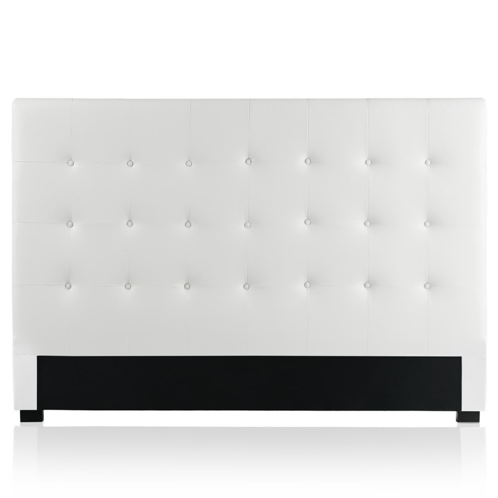 Tête de lit capitonnée blanc 180cm