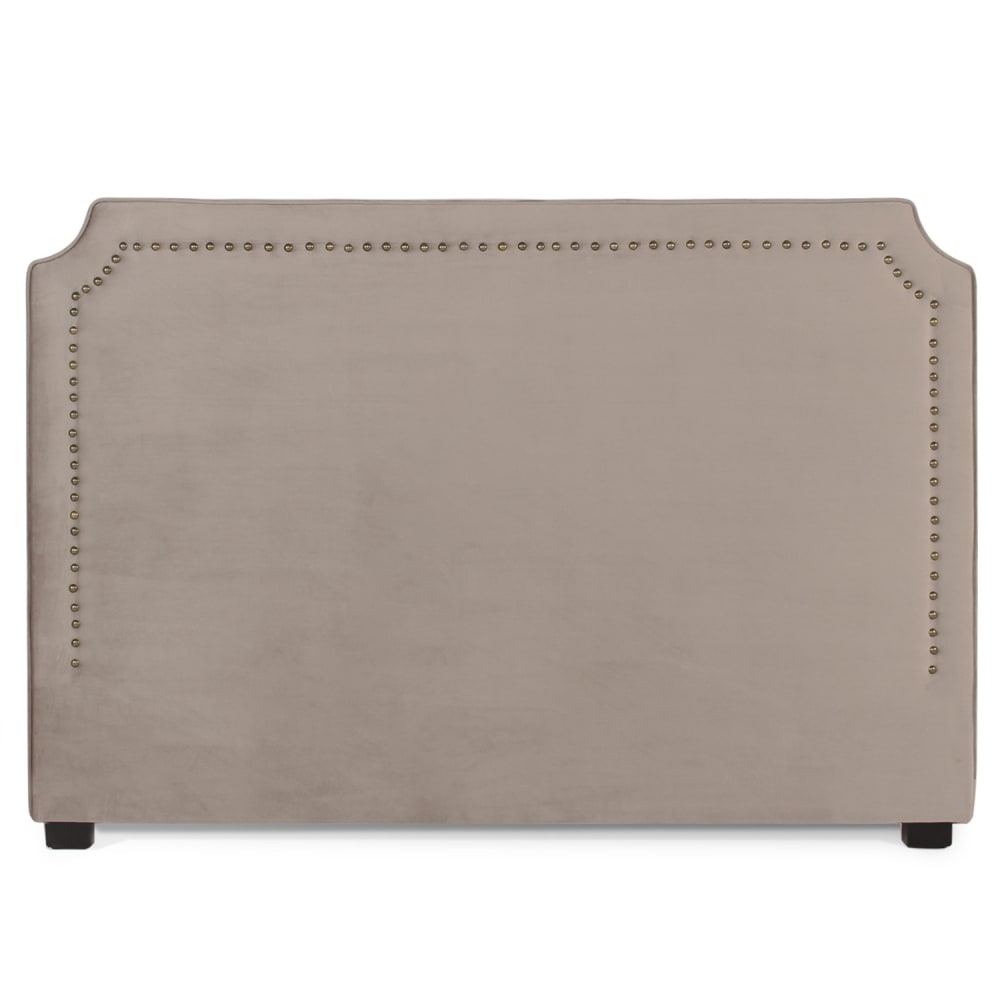 Tête de lit en velours taupe 180cm