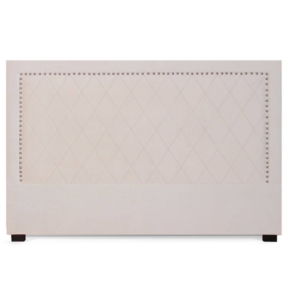 Tête de lit en velours beige 180cm