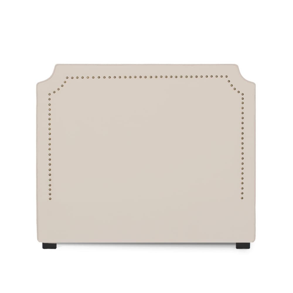 Tête de lit en velours beige 140cm
