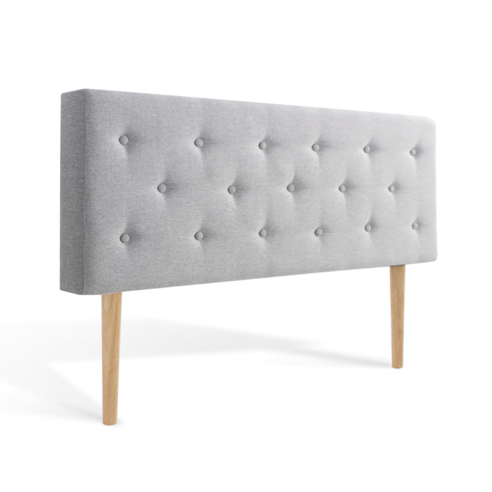 Tête de lit capitonnée tissu gris 160cm