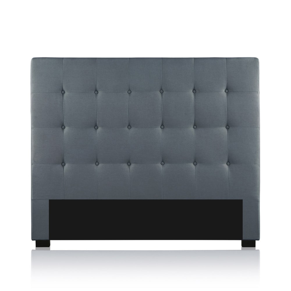 Tête de lit capitonnée en tissu gris 140cm