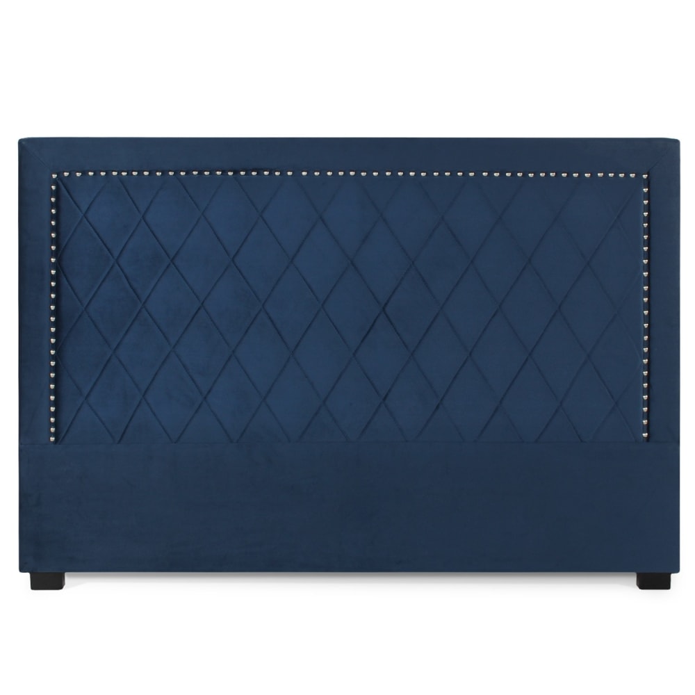Tête de lit en velours bleu foncé 180cm