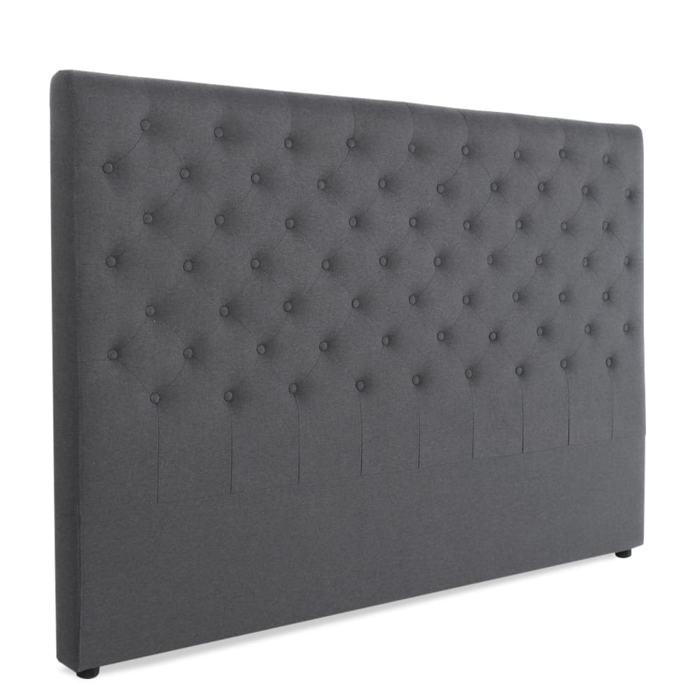 Tête de lit capitonnée en tissu gris 180cm