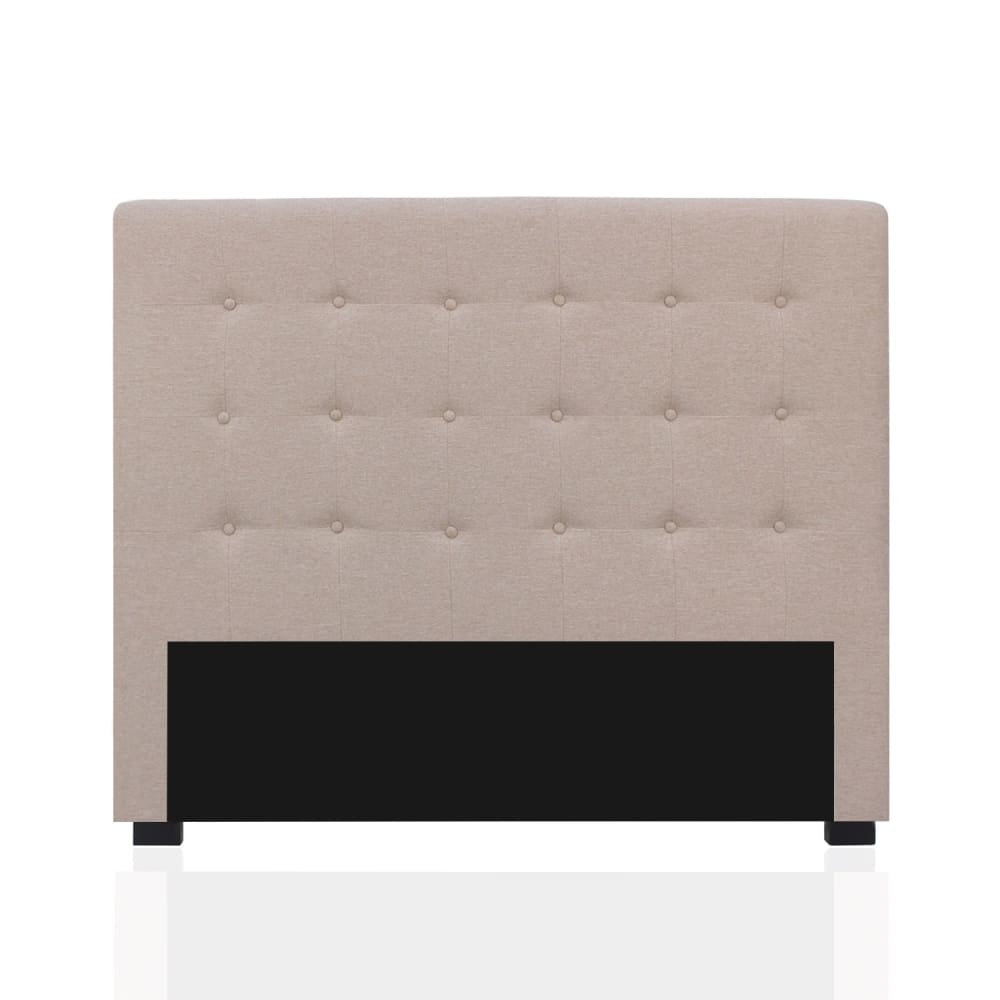 Tête de lit capitonnée en tissu beige 140cm